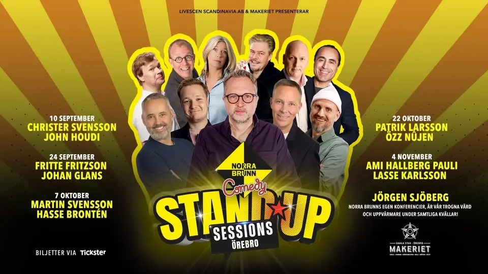 Norra Brunn Comedy Standup sessions Örebro