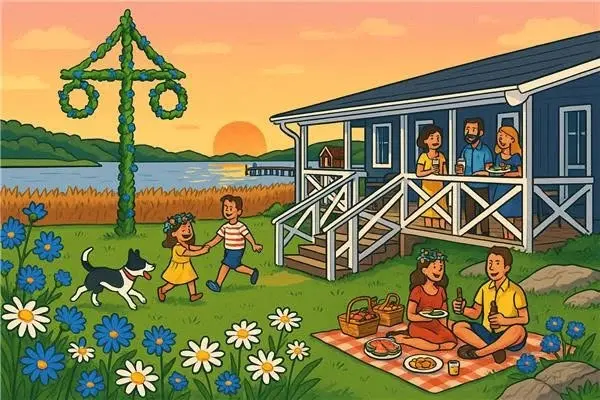 Midsommar på Skintebo Gille