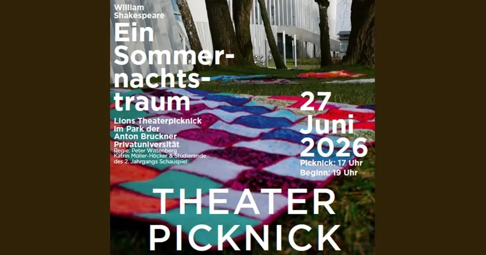 Theaterpicknick im Park der Linzer Bruckneruni