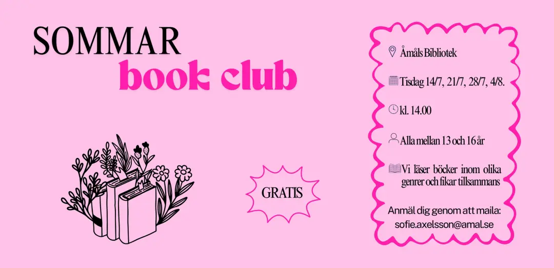 Sommar book club Åmåls kulturhus