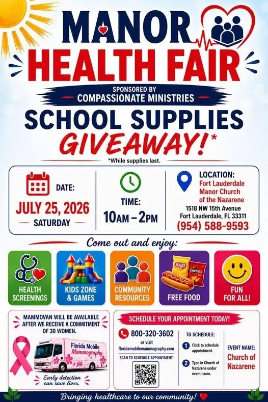 Manor Health Fair & School Supplies Giveaway