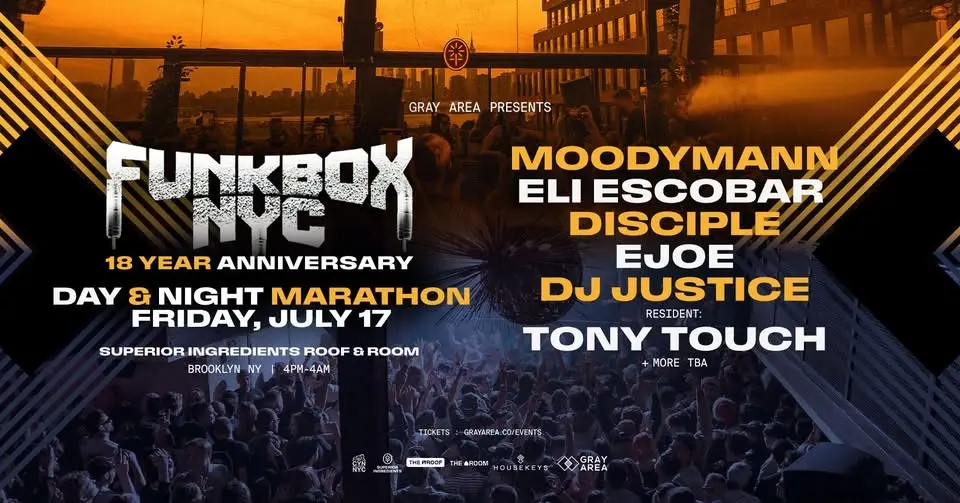 FUNKBOX 18 Year Anniversary: Day-Into-Night Marathon