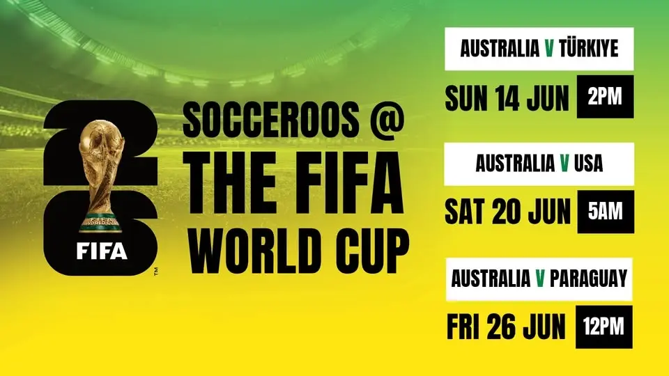 LIVE & LOUD + DEALS | Socceroos @ The Fifa World Cup