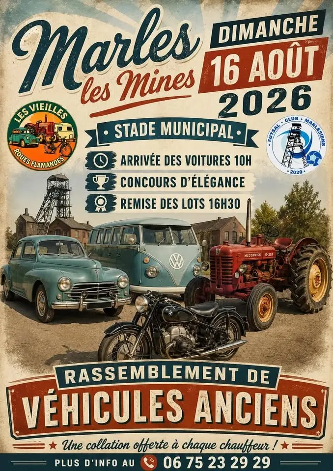 Rassemblement de véhicules anciens de Marles-les-Mines