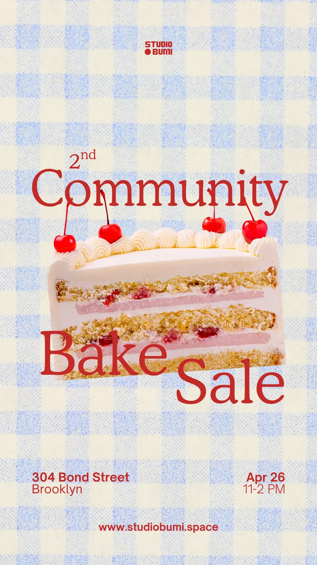 Studio Bumi Community Bake Sale