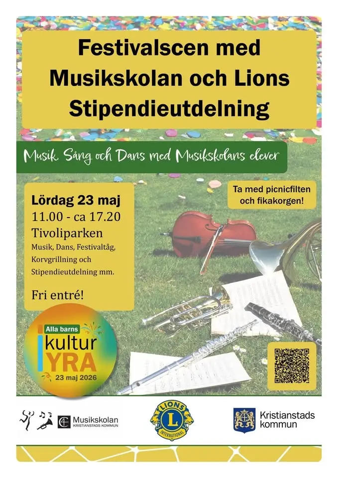 Festivalscen med Musikskolan och Lions Stipendieutdelning