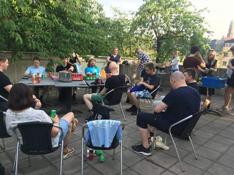 Sommargrillning gamla spexare