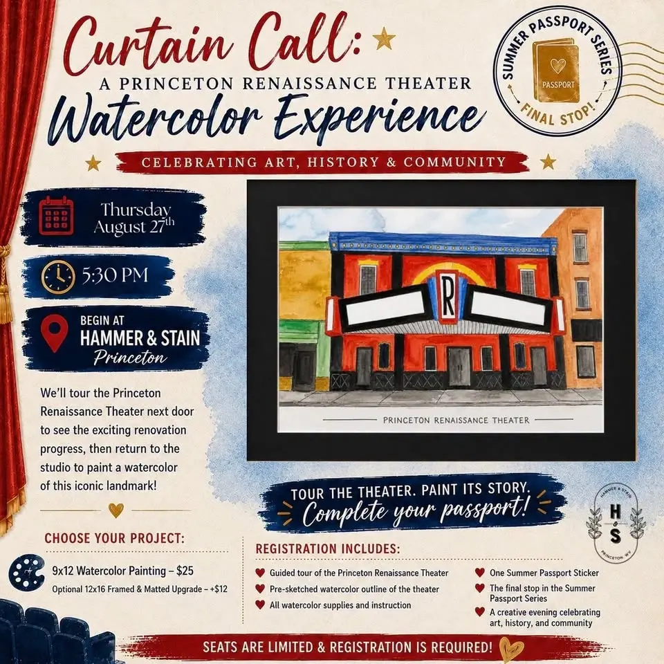 Curtain Call: A Princeton Renaissance Theater Watercolor Experience