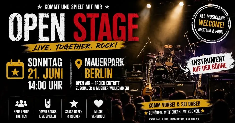 🤘 OPEN STAGE BERLIN – MAUERPARK EDITION 🤘