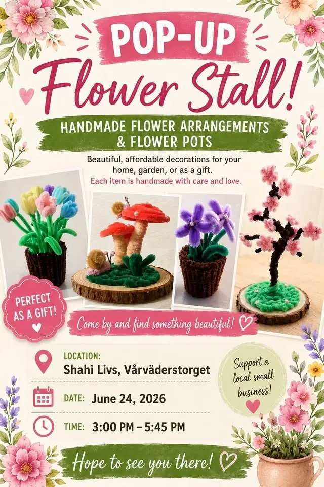 Pop up flower stall