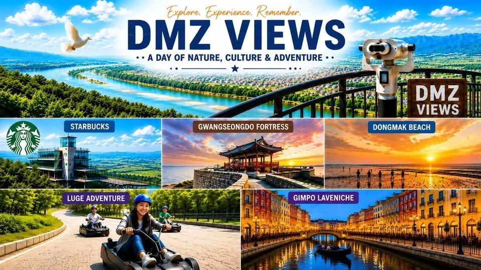  DMZ Views, Historic Fortress, Luge Adventure & Gimpo LaVeniche Day Tour