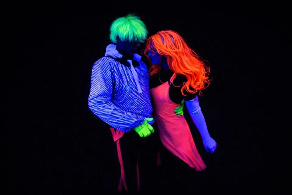 Underground Black Light Theatre Interactive Show in Prague: Images of love