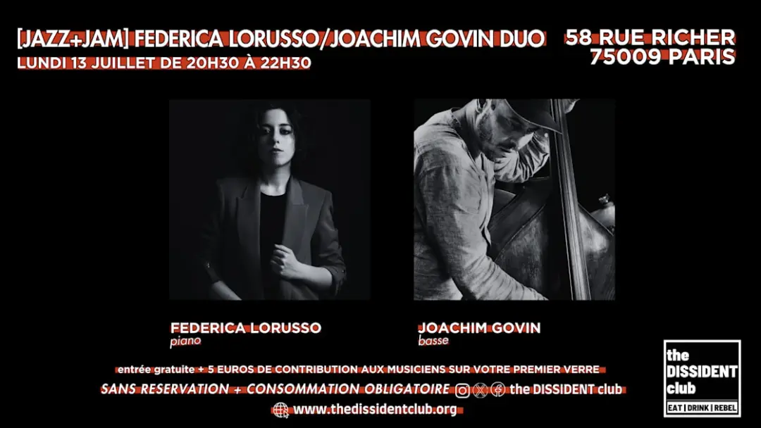 [Jazz+Jam] Federica Lorusso/Joachim Govin Duo