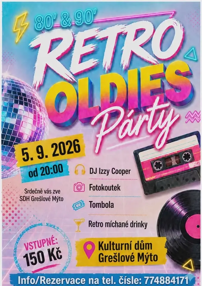 RETRO OLDIES PÁRTY 80' & 90' léta | 5.9.2026 