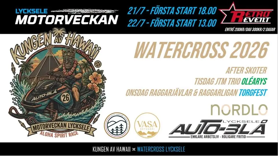 Autoblå Watercross - Kvaldag 2 och Finaler - Onsdag - Kungen av Hawaii