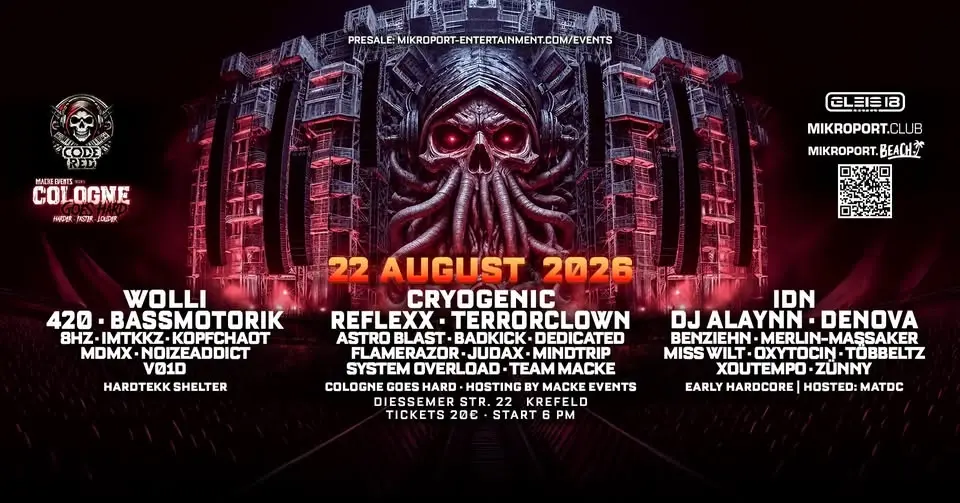 CODE RED x Macke Events: | Day & Night | Hardtekk x Uptempo x Early Classics