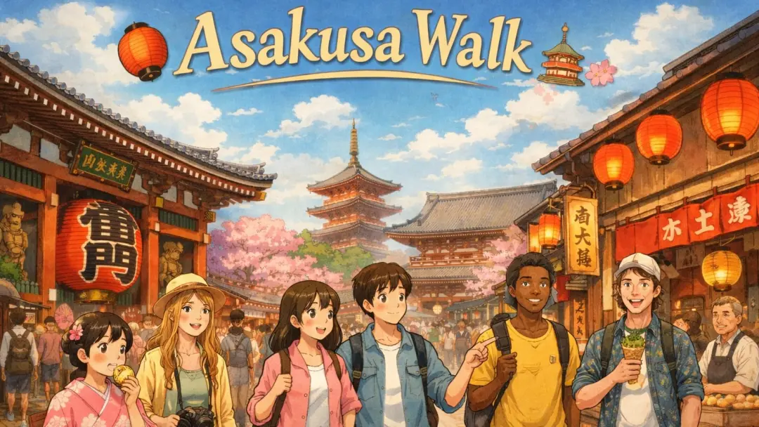 🏮⛩️ Asakusa Walk 🚶‍♂️🚶‍♀️ Explore Traditional Tokyo ✨