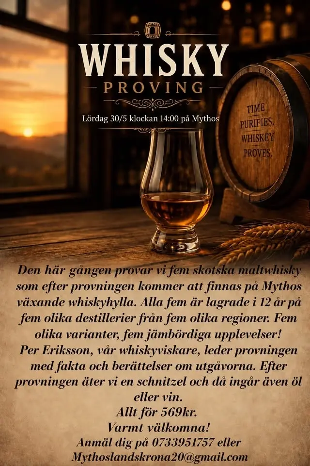 Whisky provning På Mythos