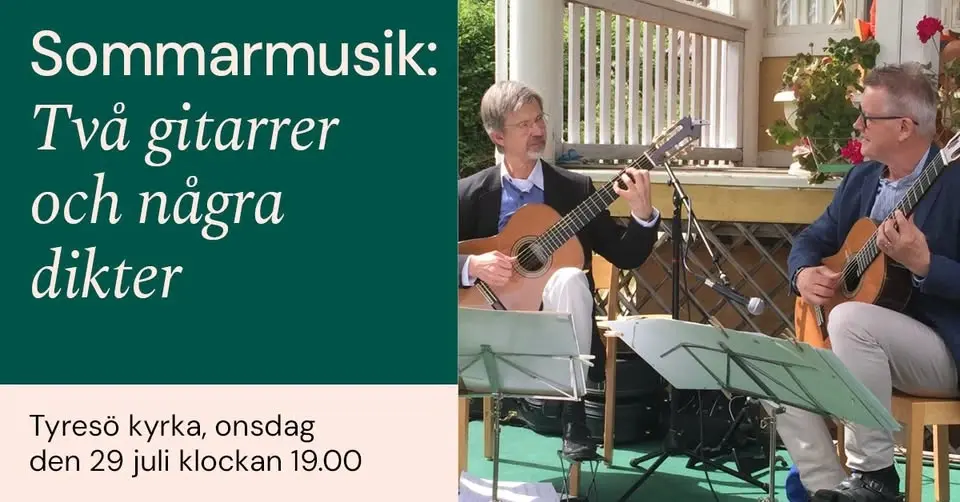 Sommarmusik: Två gitarrer och några dikter 🎶