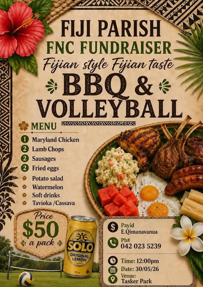 FIJI PARISH VOLLEY BALL & BBQ FUNDRAISER
