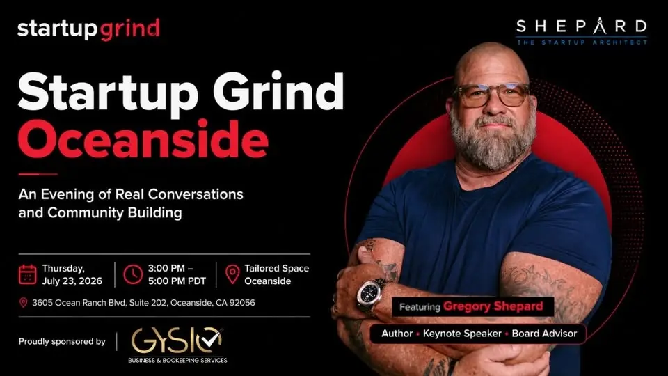Startup Grind Oceanside: Meet, Learn & Connect with Local Founders