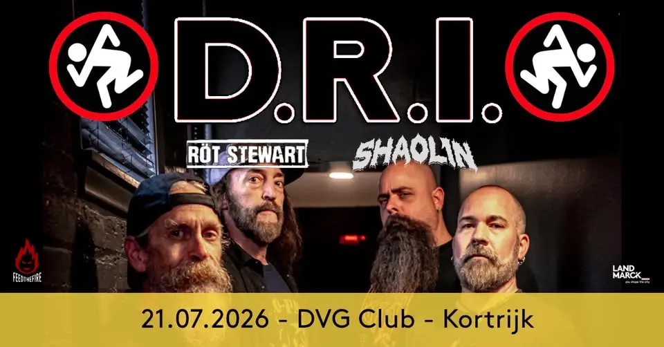 D.R.I. + Röt Stewart + Shaolin @ DVG Club, Kortrijk