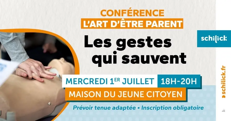  Conférence "L'art d'être parent" : Les gestes qui sauvent 