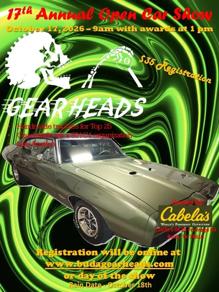 Buda Gearheads 17th Annual Car Show