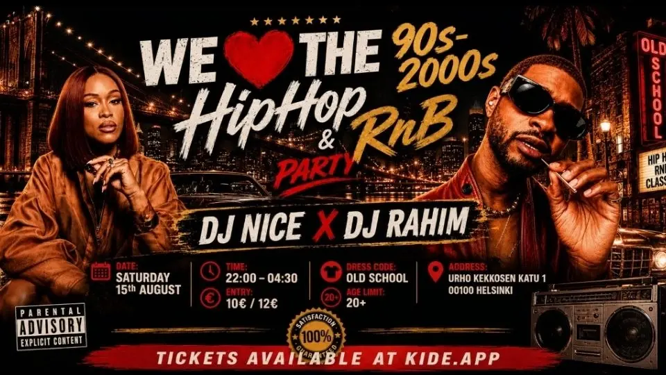 WE L❤️VE THE 90S-2000S HIPHOP & RNB AT RAVINTOLA MAXINE