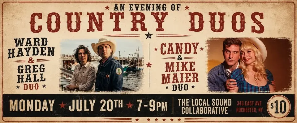 Ward Hayden Duo & Candy Duo @ Local Sound Collaborative on 7/20!