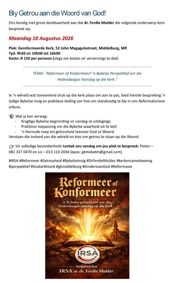 Reformeer of Konformeer
