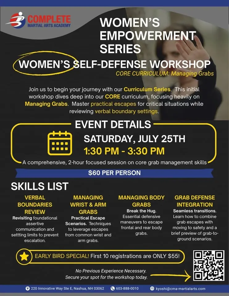 Women’s Empowerment Series: CORE Curriculum – Managing Grabs & Boundary Review