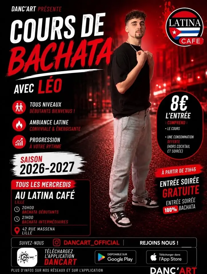 Cours & Soirée 100% Bachata à Lille | Latina Café • DANC’ART