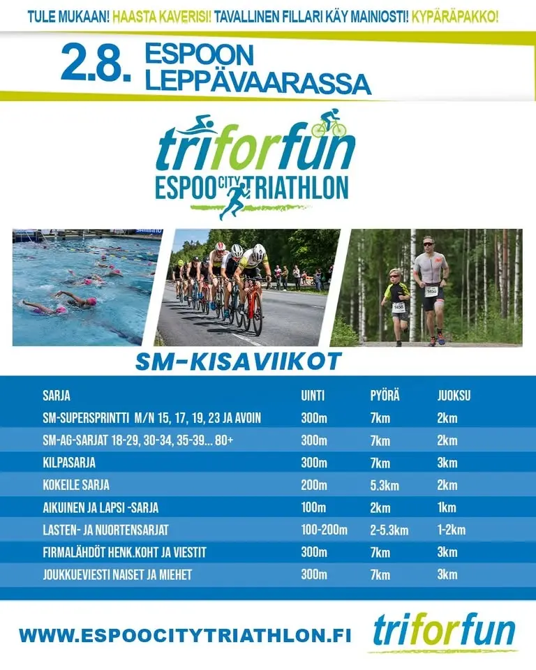 Espoo City Triathlon 2.8.2026