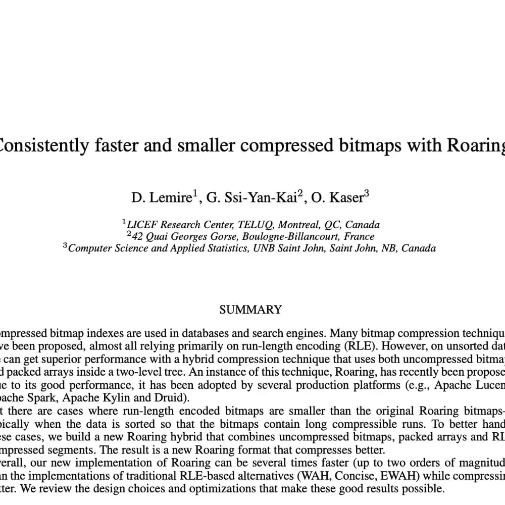 Frontier Tower AI Paper Reading Club - Week 14 - Roaring Bitmaps