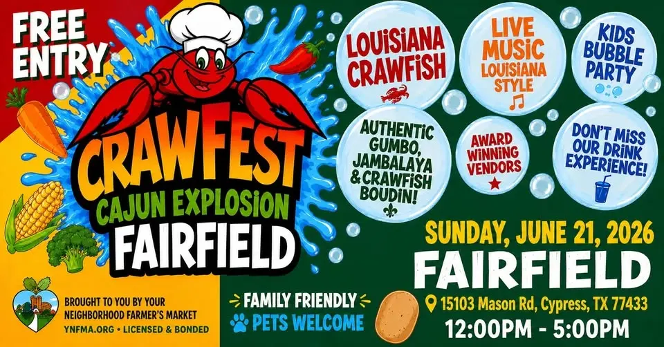 🦞FAIRFIELD- CRAWFEST CAJUN EXPLOSION