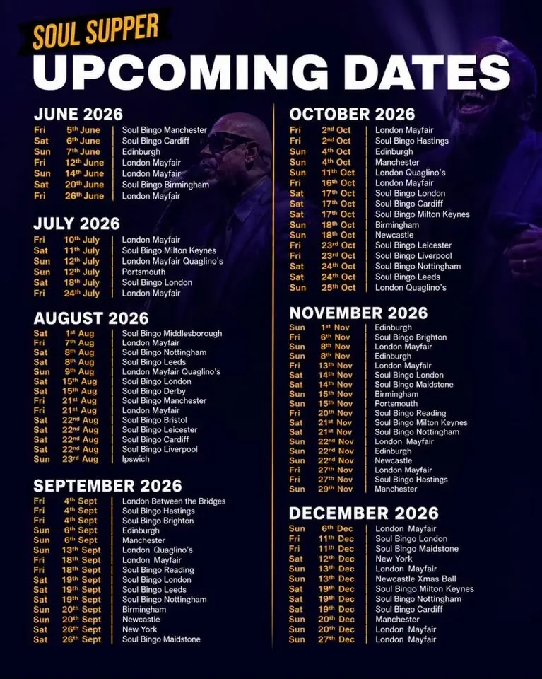 Soul Supper 2026 Dates
