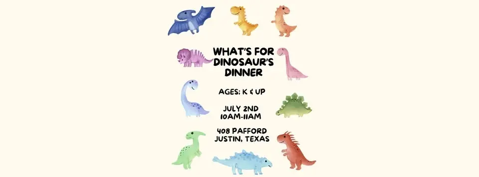 What's for Dinosaur's Dinner-K & UP