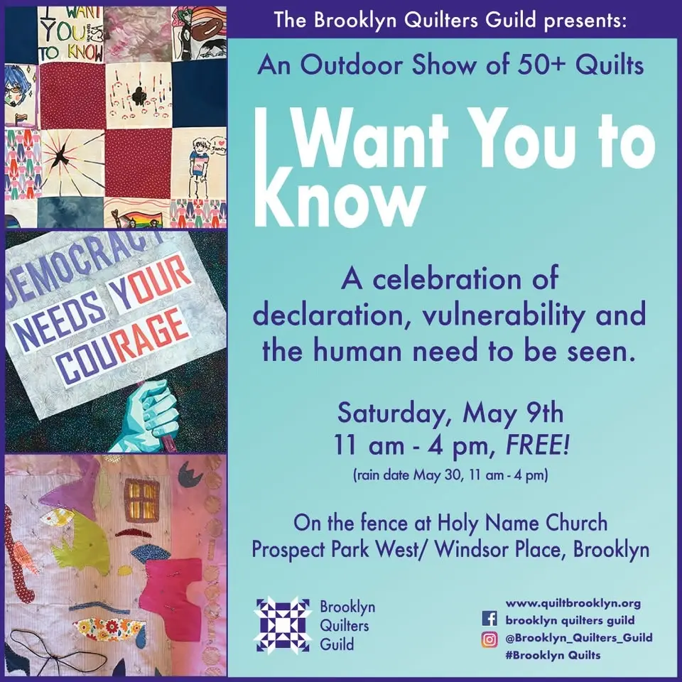 Brooklyn Quilters Guild's Spring 2026 Outdoor Quilt Show
