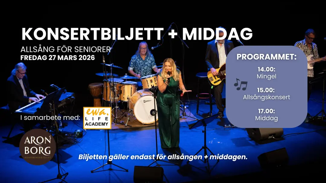 Allsångskonsert för seniorer 27/3 2026