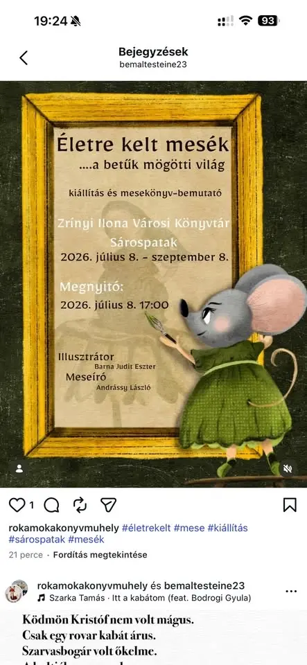 Illusztráció kiállítás és mesekönyv-bemutató