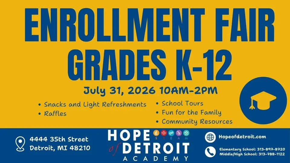 Hope of Detroit Academy 2026 Enrollment Fair