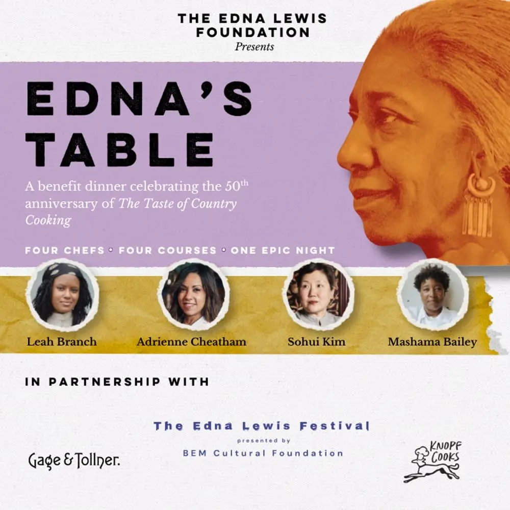 Edna’s Table, A Benefit Dinner Celebrating the 50th Anniversary of The Taste of Country Cooking