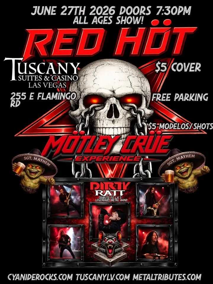 Red Hot Mötley Crüe Experience/Dirty Ratt - Tribute to LA’s Legendary Metal Band