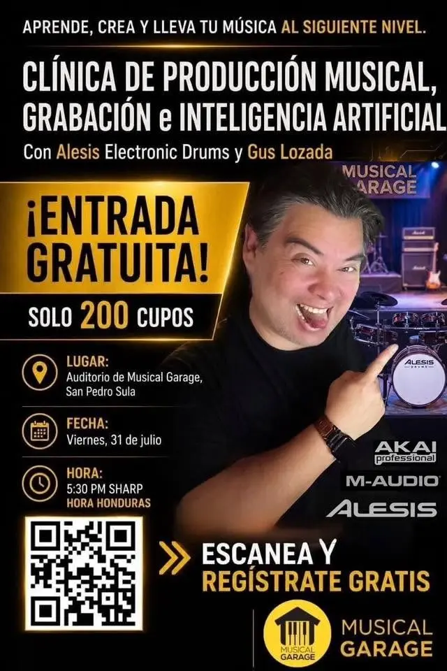 CLÍNICA DE ALESIS , PRODUCCIÓN MUSICAL , GRABACIÓN e INTELIGENCIA ARTIFICIAL 