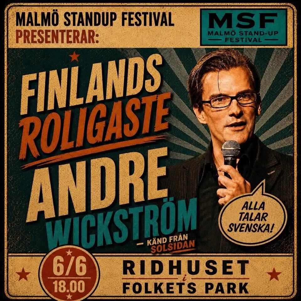 André Wickström på Malmö Standup Festival