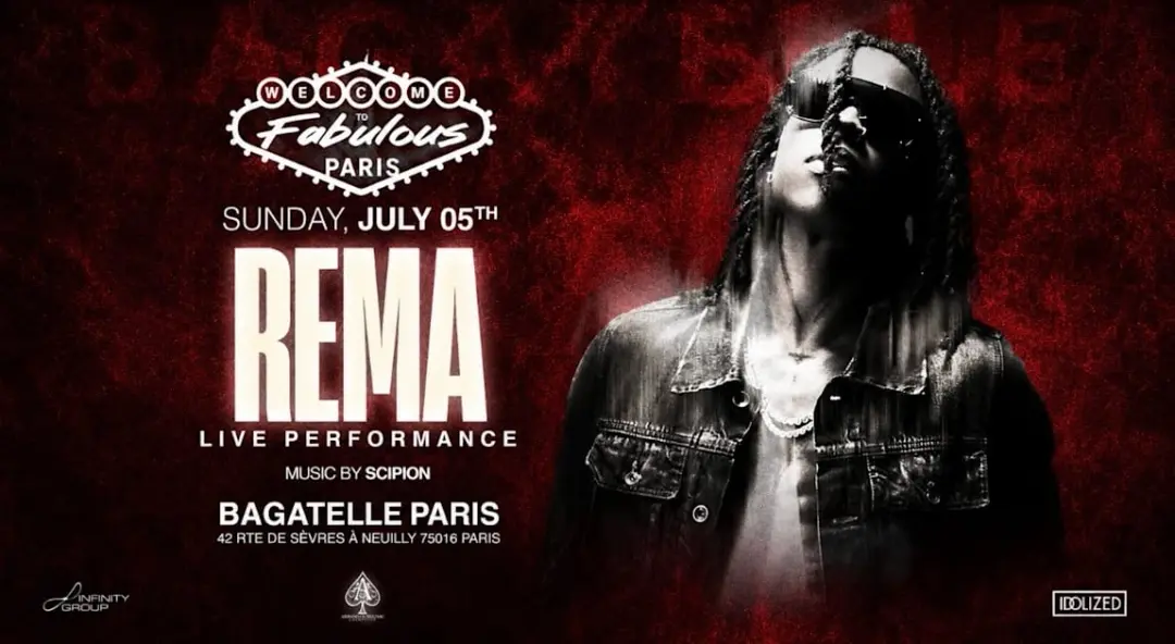 Fabulous Sunday July 05th - Rema Live Performance -Bagatelle