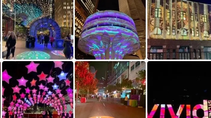 🌠🌅 VIVID Sydney - City, Barangaroo, Darling Harbour & Central Station 🌅🌆🎆🌟