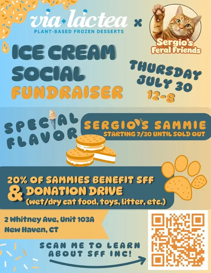 Via Lactea Ice Cream Social Fundraiser for Sergio’s Feral Friends, Inc.