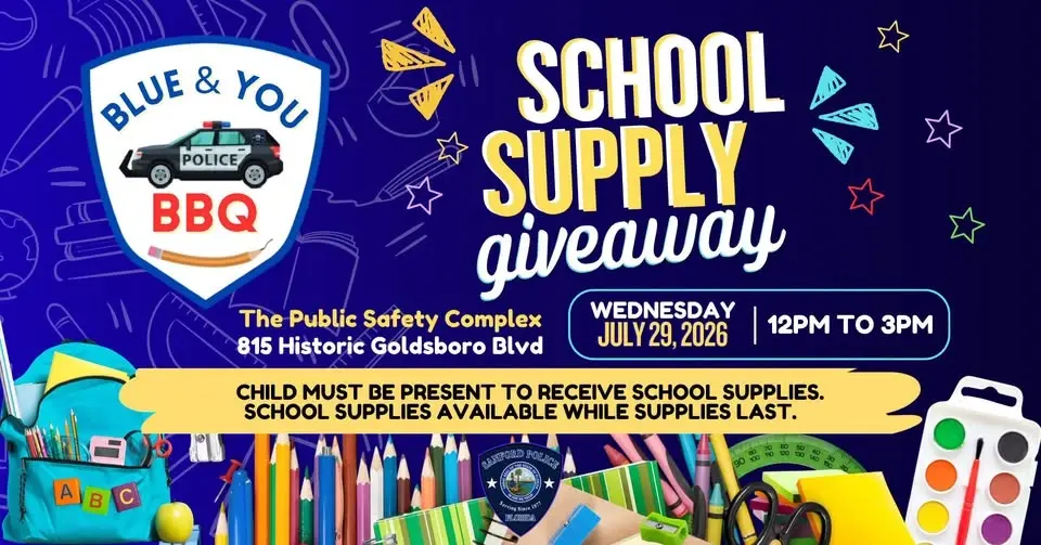 Blue & You BBQ - School Supply Giveaway